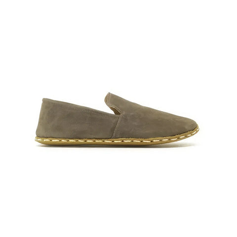 barefoot walking shoes men gray nubuck style