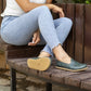 barefoot walking shoes women toledo green leather