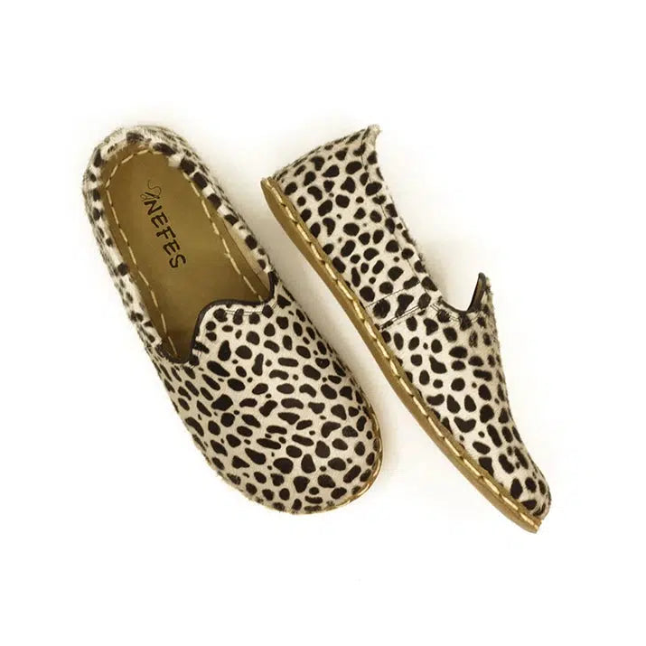 barefoot womens shoes handmade leopard