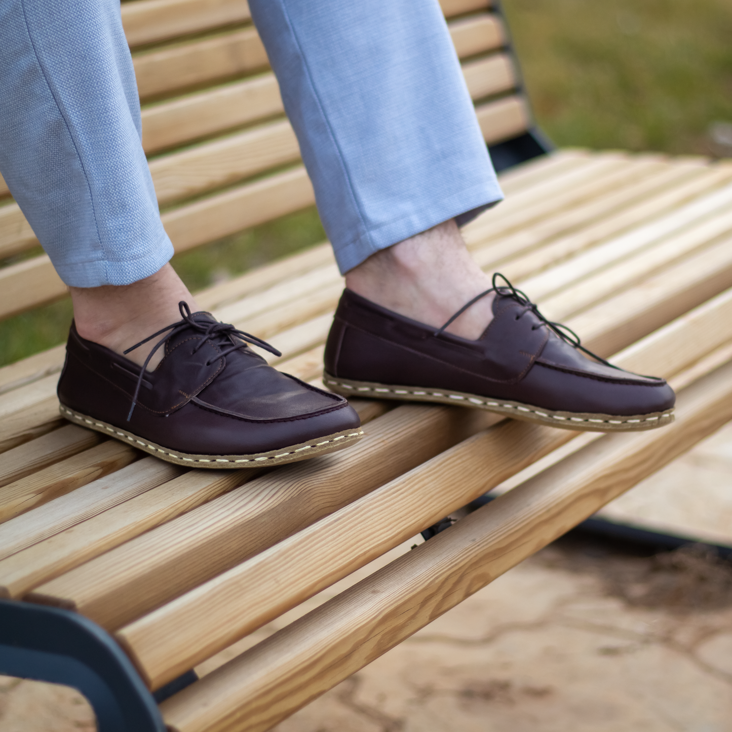 Bitter Brown Men's Leather Earthing Barefoot Shoes-Men Barefoot Shoes Modern-Nefes Shoes-5-Nefes Shoes