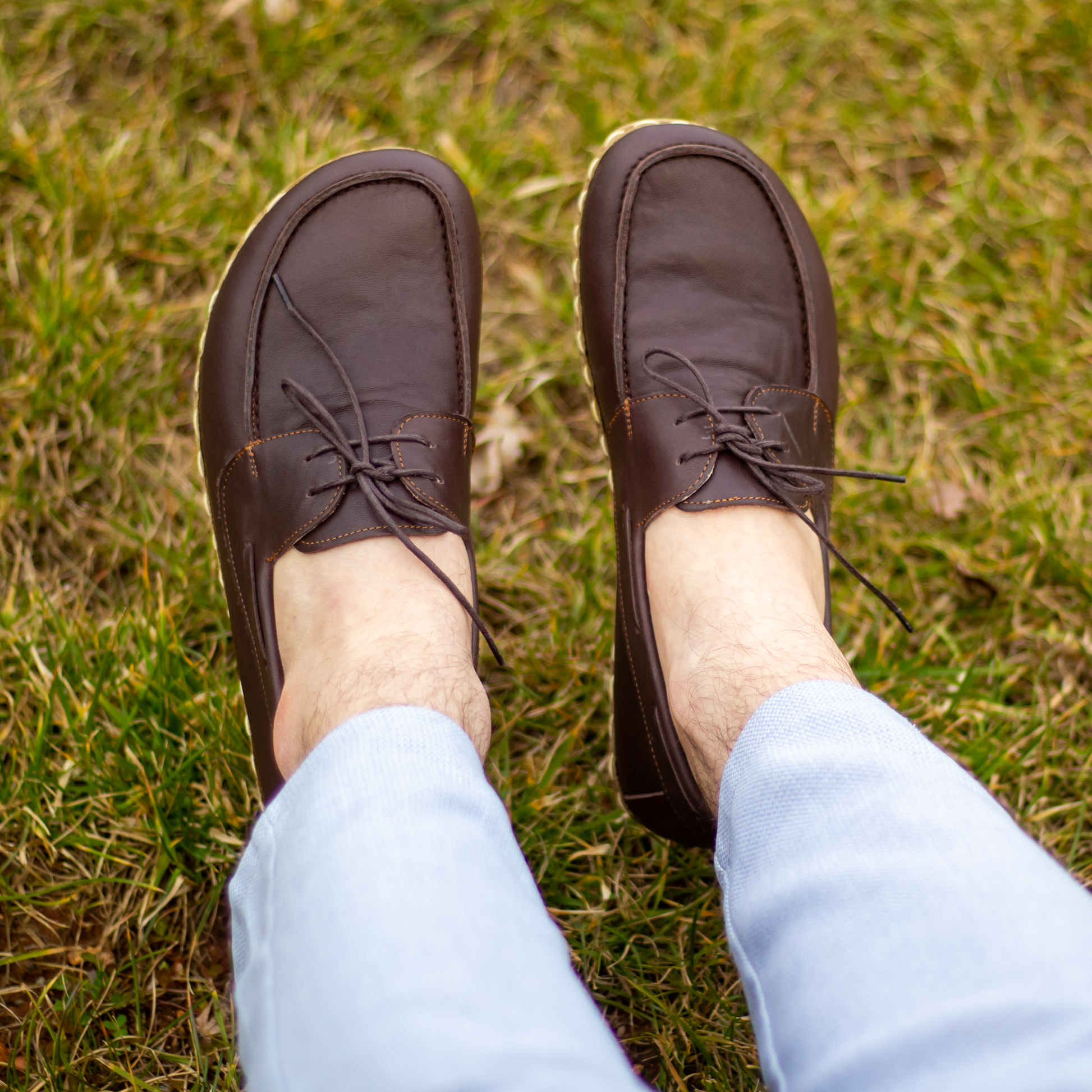 Bitter Brown Men's Leather Earthing Barefoot Shoes-Men Barefoot Shoes Modern-Nefes Shoes-5-Nefes Shoes