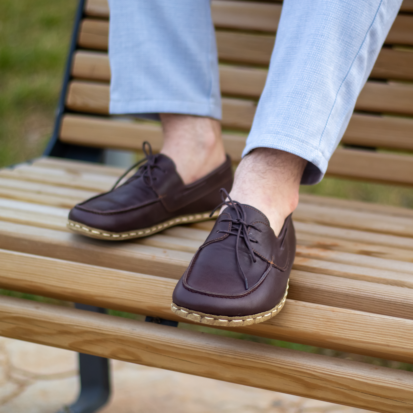 Bitter Brown Men's Leather Earthing Barefoot Shoes-Men Barefoot Shoes Modern-Nefes Shoes-5-Nefes Shoes