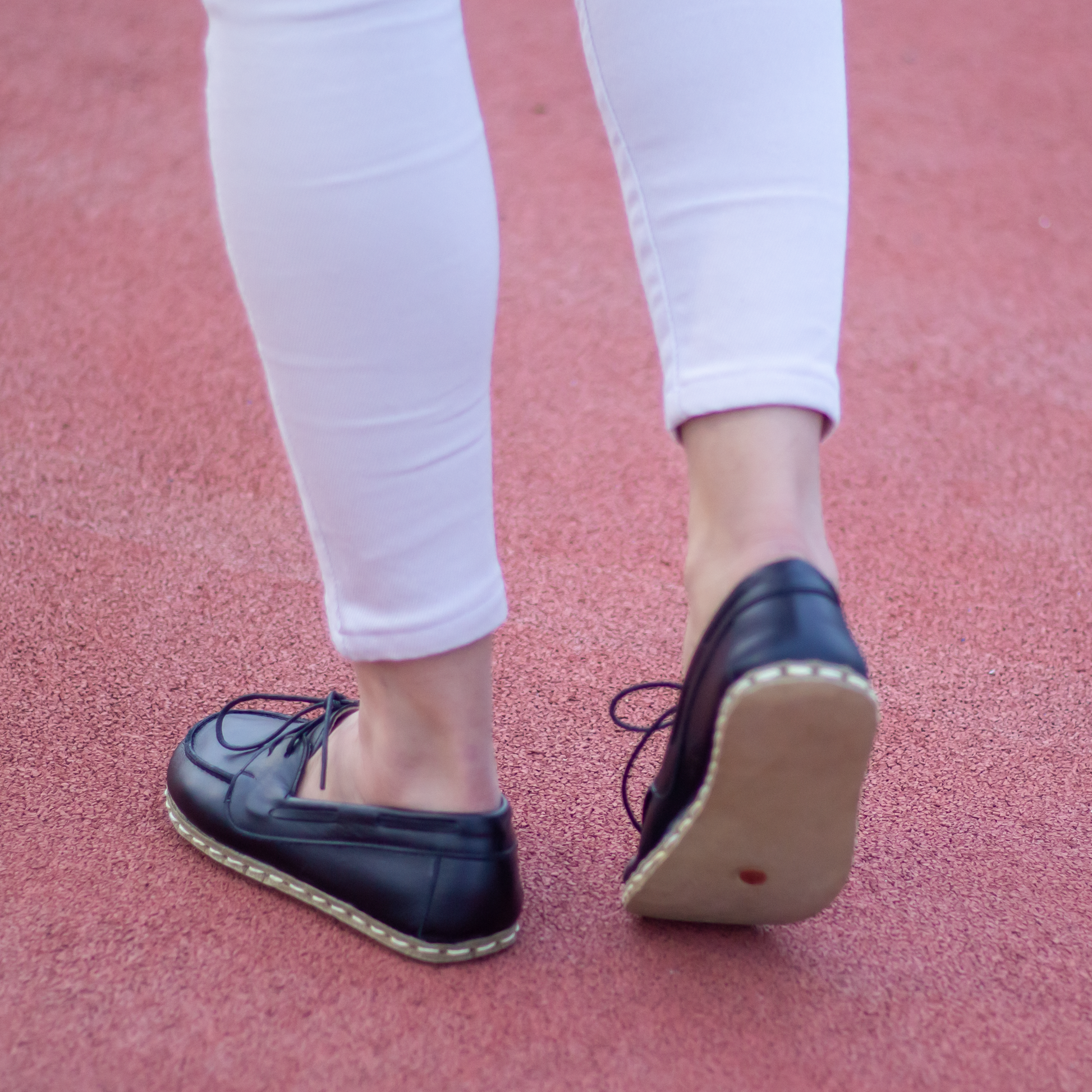 Black Women's Leather Earthing Barefoot Shoes-Women Loafers-Nefes Shoes-5-Nefes Shoes