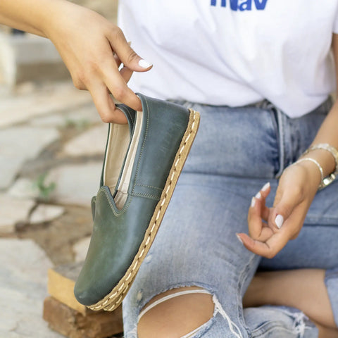 breathable barefoot grounding shoes women toledo green