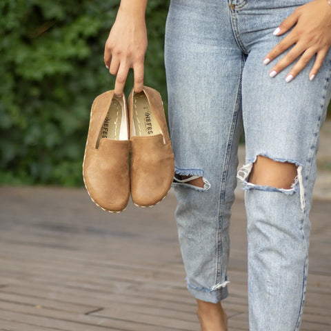 breathable barefoot shoes womens matte brown style