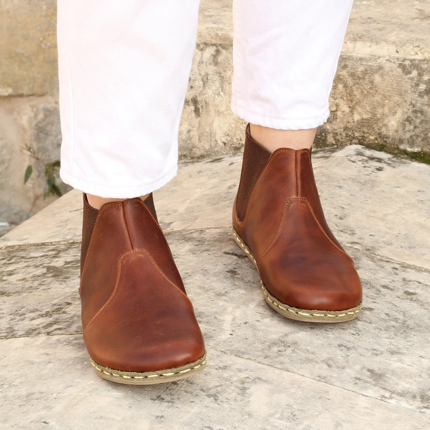 Chelsea Boots Brown Handmade Women's - Nefes Shoes 12.5 Chelsea Boots Brown Handmade Women's - Nefes Shoes 12.5