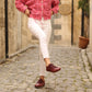 burgundy barefoot leather sneakers for women