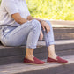 burgundy tone barefoot shoes for women nubuck style