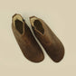 casual barefoot boots women crazy classic brown zip design