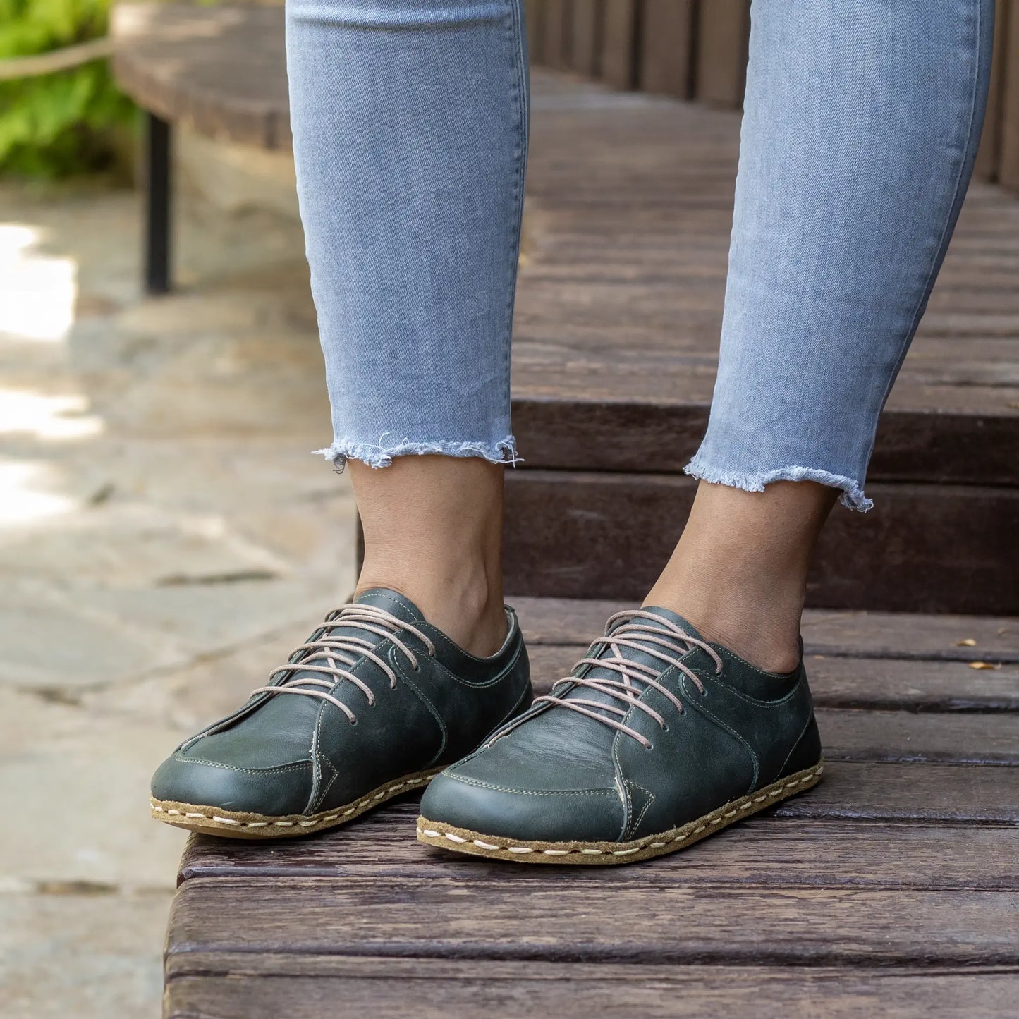casual womens barefoot sneaker toledo green