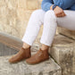 chelsea barefoot boots matte brown handmade womens