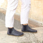 chelsea barefoot boots navy blue handmade womens