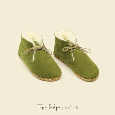 classic green barefoot ankle boots mens