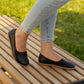 classic womens black barefoot flat shoes