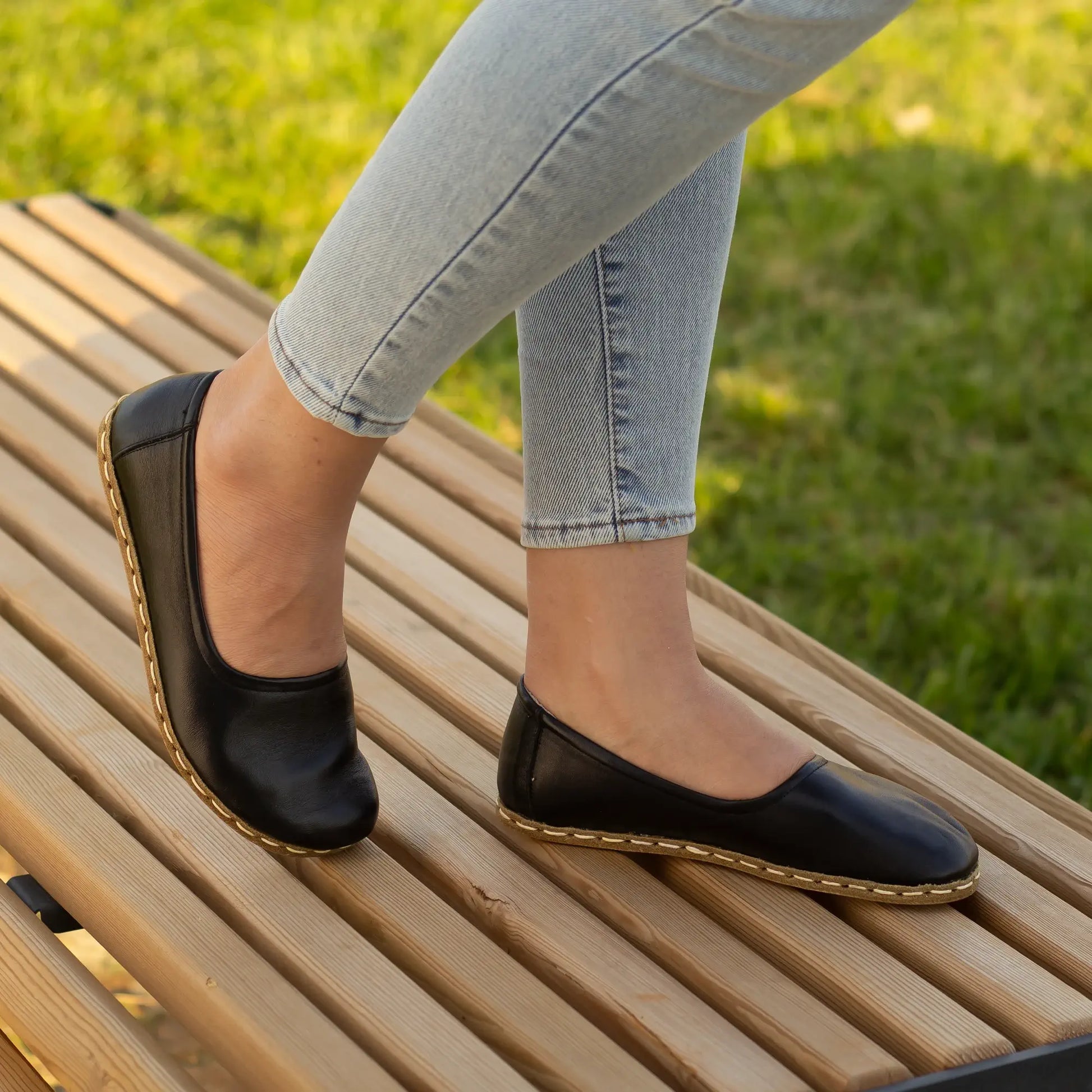 Barefoot Flat Shoes Black for Women Nefes Shoes