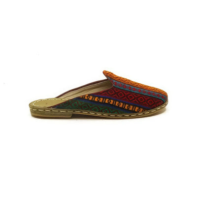 closed toe leather mens slippers kilim style
