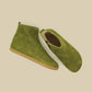 comfortable barefoot boots women green zip design