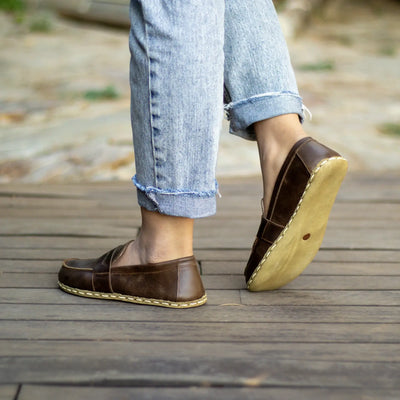 comfortable barefoot earthing shoes crazy classic brown women