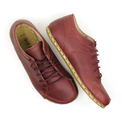 comfortable barefoot sneakers crazy burgundy for men