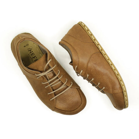 comfortable barefoot sneakers matte brown for men