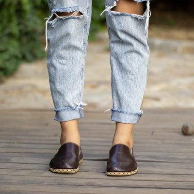 comfortable barefoot walking shoes women bitter brown