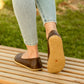 comfortable womens classic crazy brown barefoot flat shoes