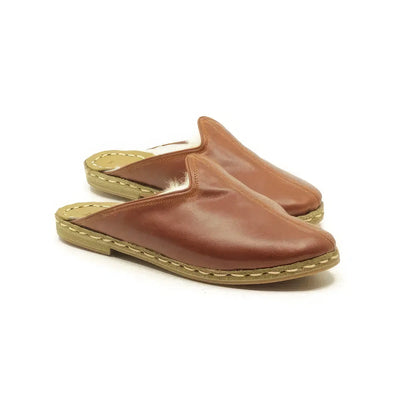 cozy brown sheepskin slippers for men