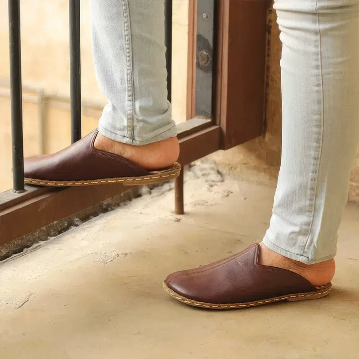 cozy handmade bitter brown slippers for women