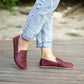 crazy burgundy barefoot earthing shoes for women