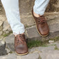 crazy classic brown lace up barefoot mens shoes