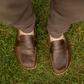 crazy classic brown mens leather barefoot earthing