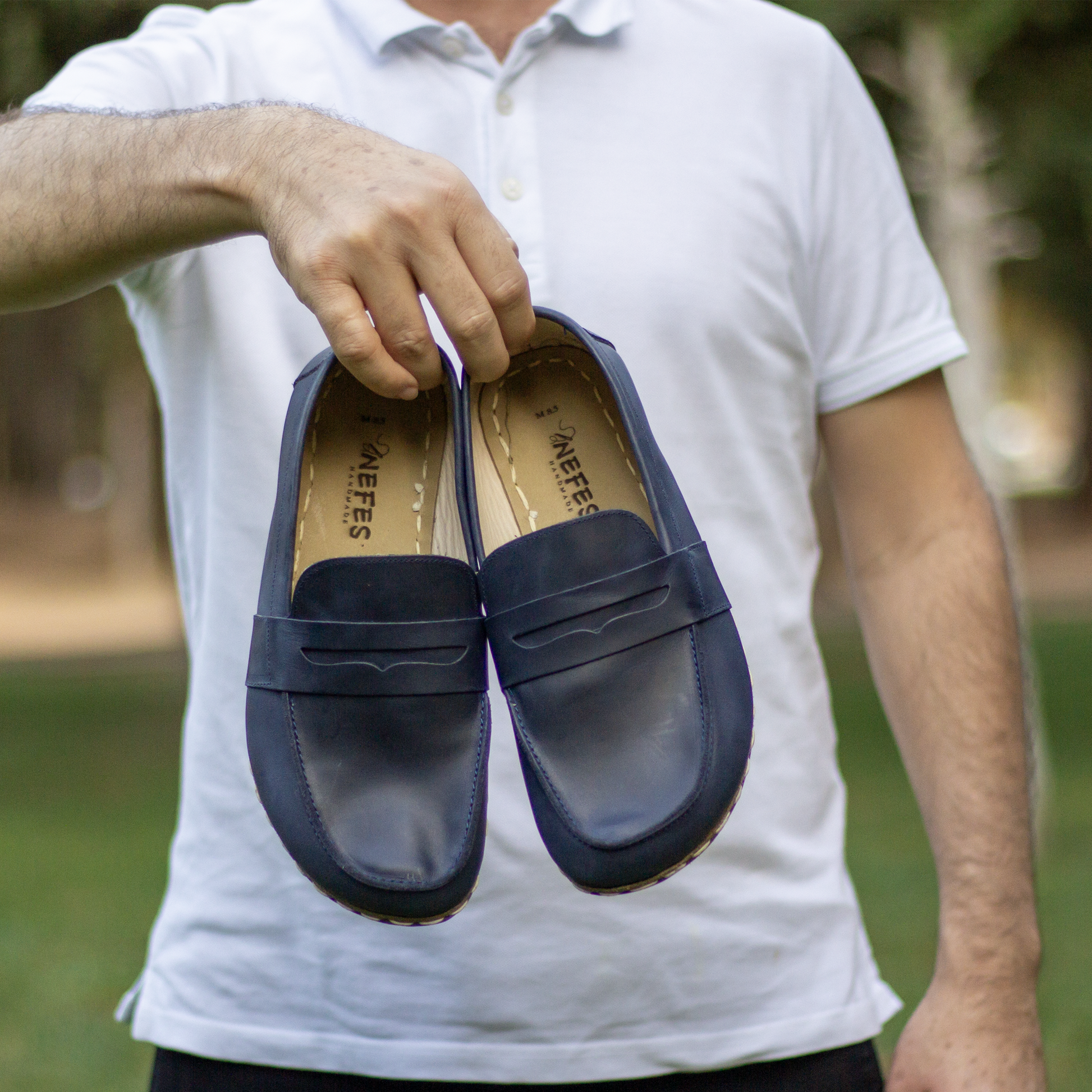 crazy navy blue barefoot shoes mens leather