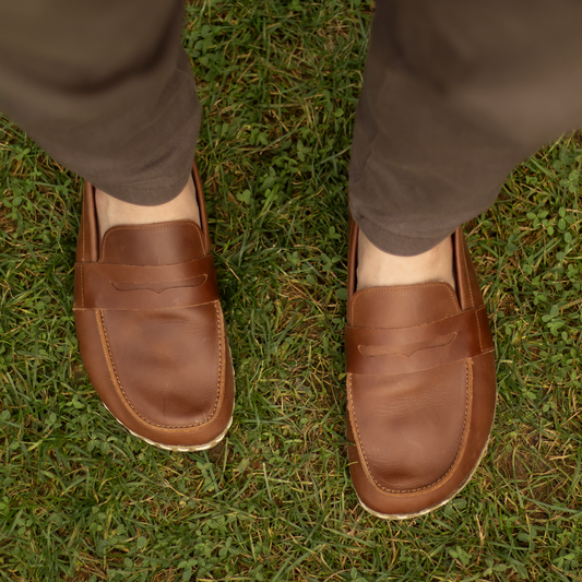 crazy new brown barefoot shoes mens leather