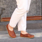 crazy new brown handmade barefoot flexible loafers women