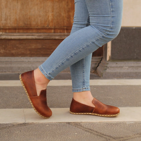 crazy new brown handmade barefoot shoes womens