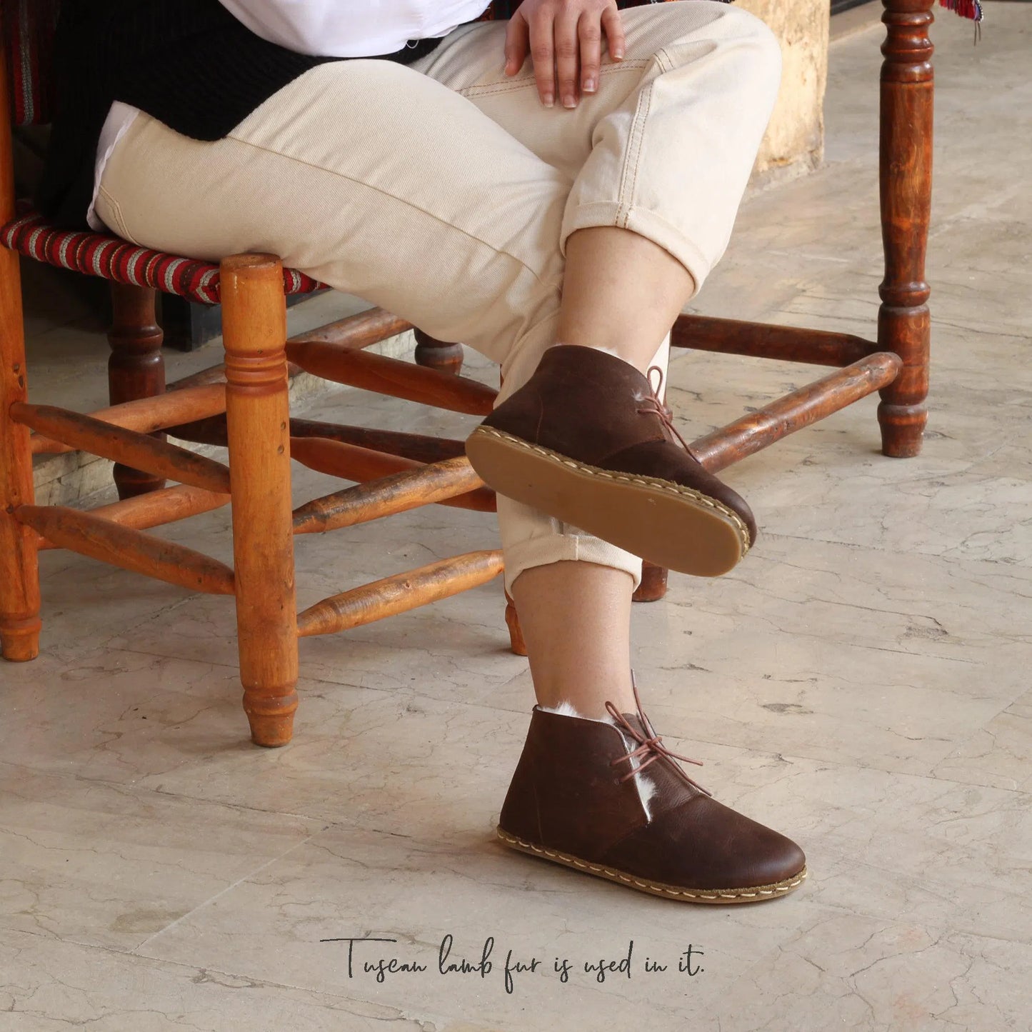 durable barefoot ankle boots women brown grounding style
