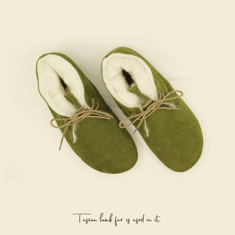 durable leather barefoot grounding ankle boots green women