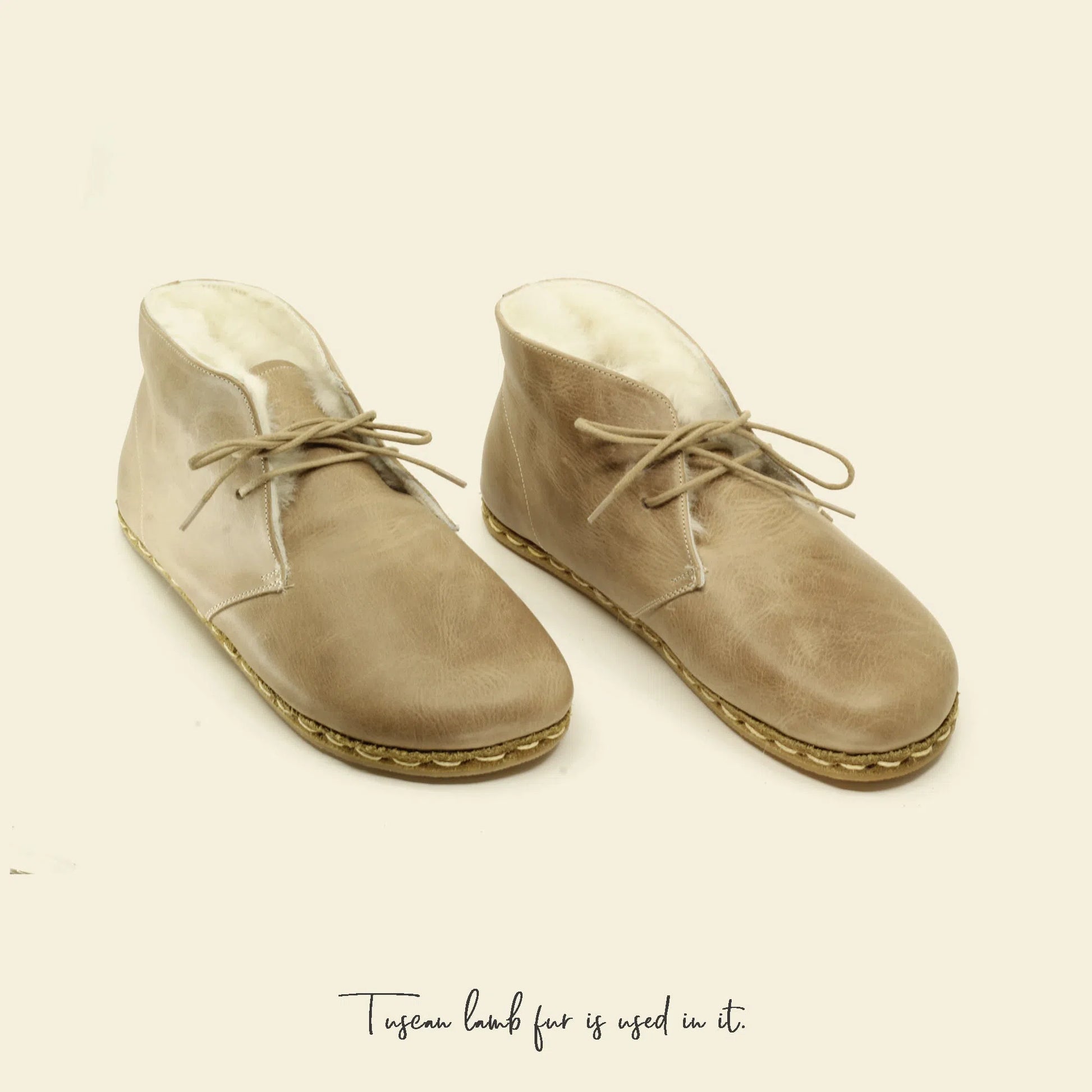durable light brown grounding ankle boots barefoot women design
