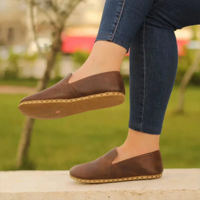 durable womens barefoot shoes crazy brown leather