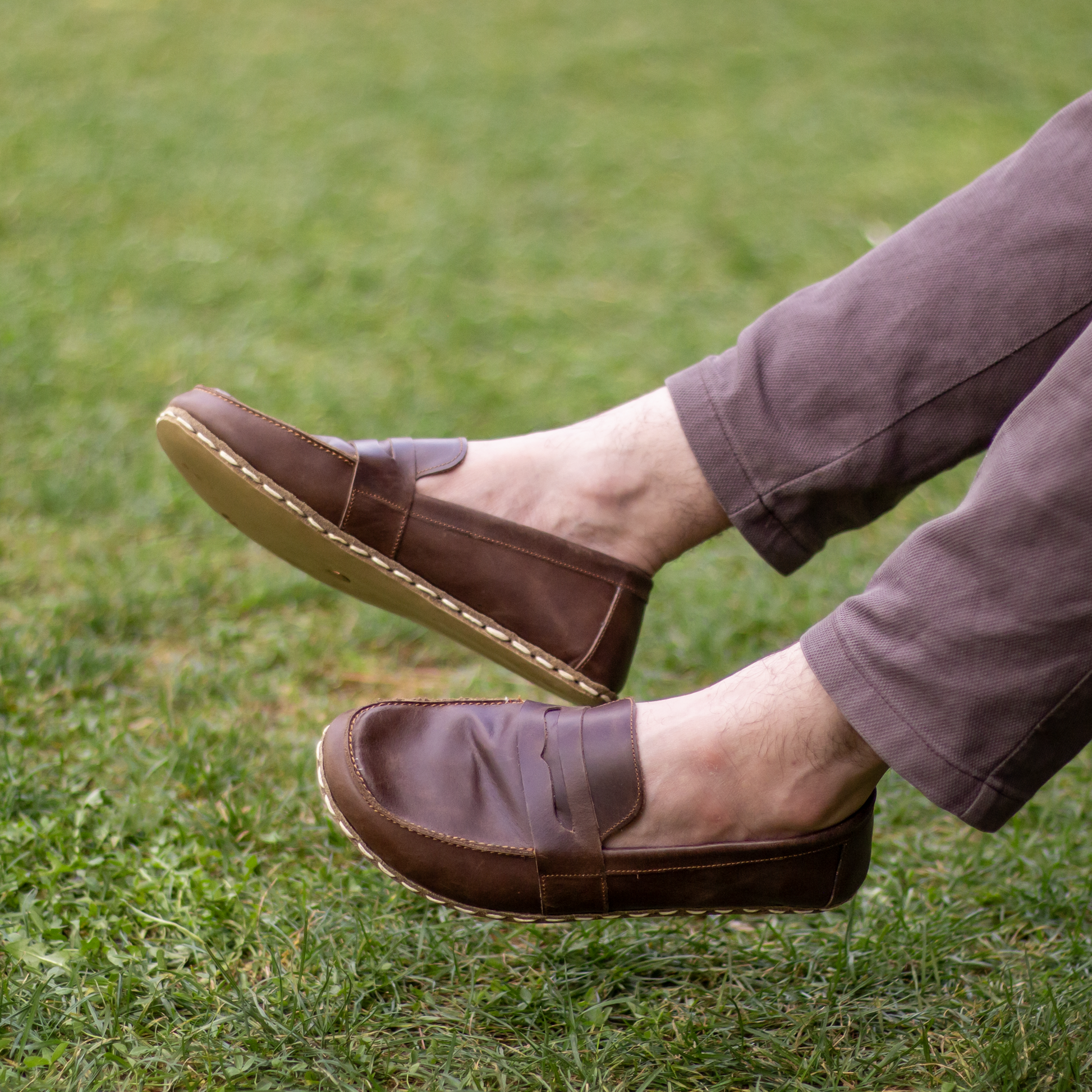 earthing barefoot shoes crazy classic brown leather