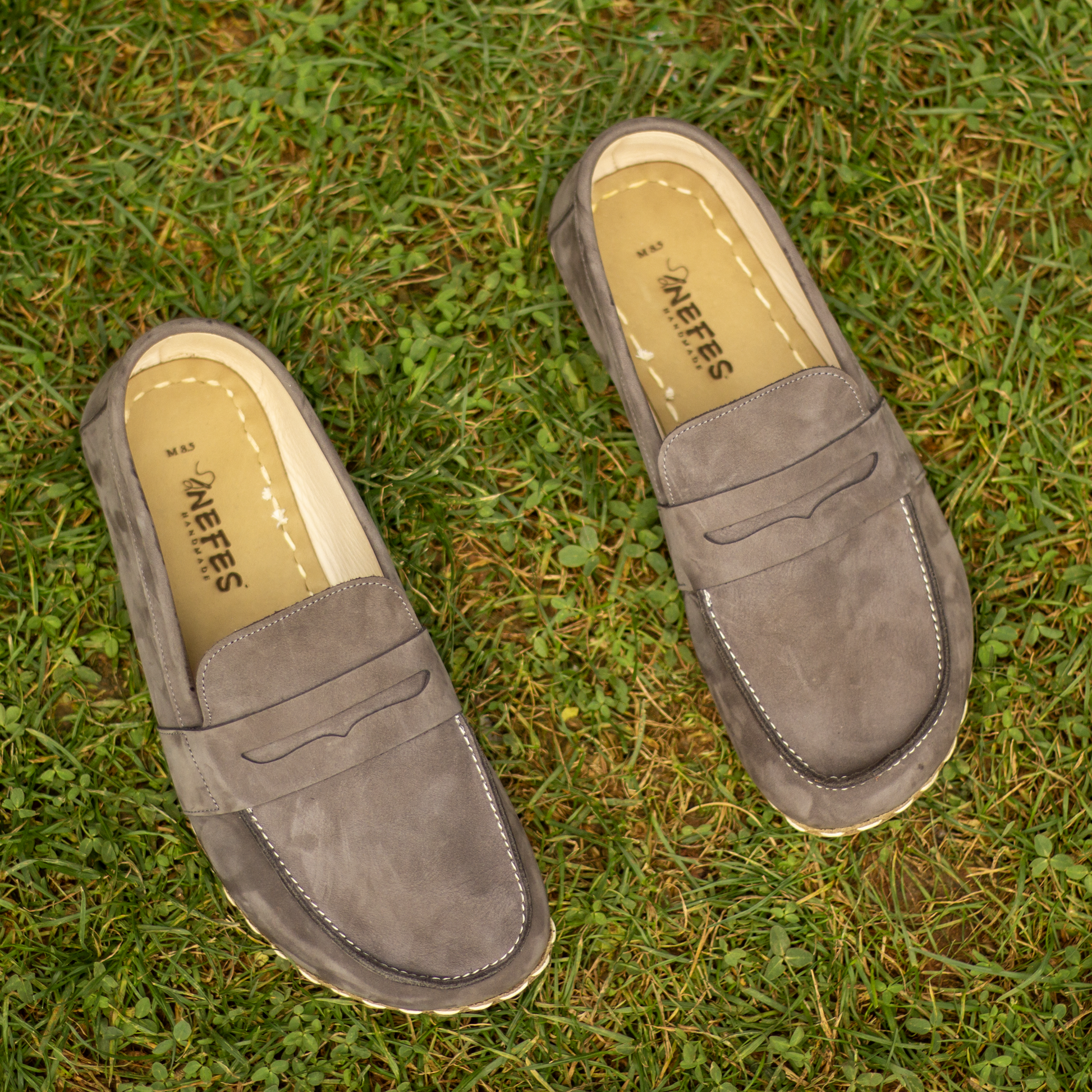 earthing barefoot shoes gray nubuck leather