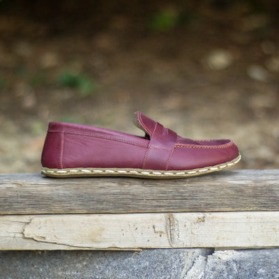 earthing effect barefoot shoes women crazy burgundy