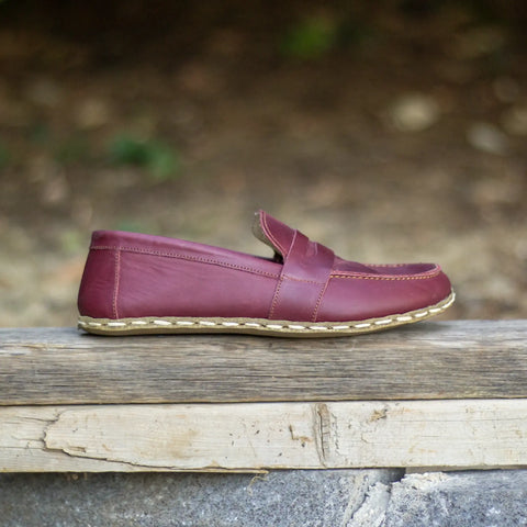 earthing effect barefoot shoes women crazy burgundy