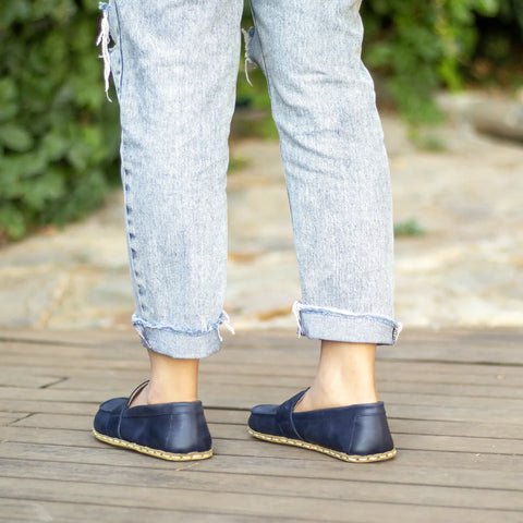 earthing effect barefoot shoes women crazy navy blue