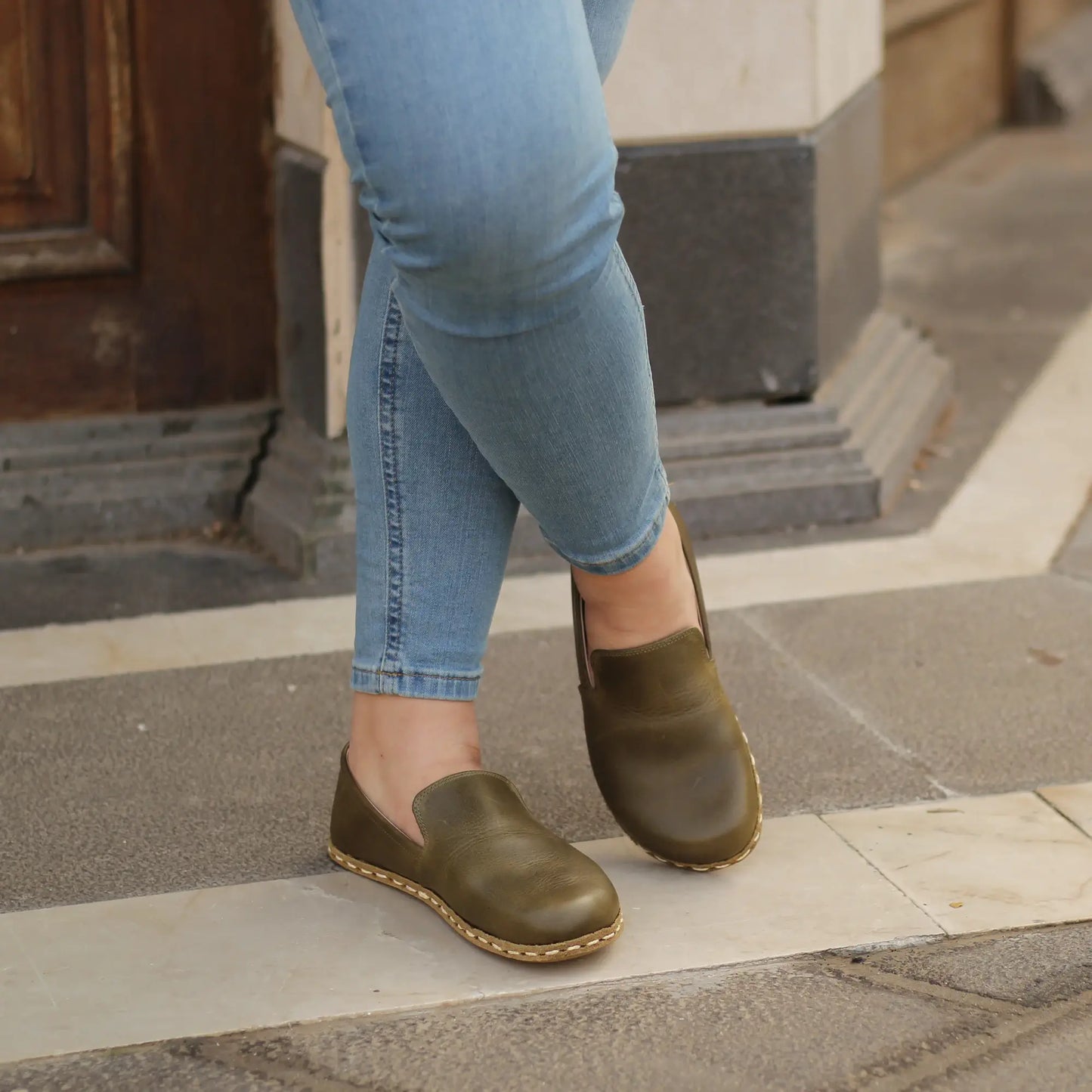 eco barefoot shoes womens military green edition