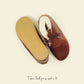 elegant burgundy barefoot grounding ankle boots leather women