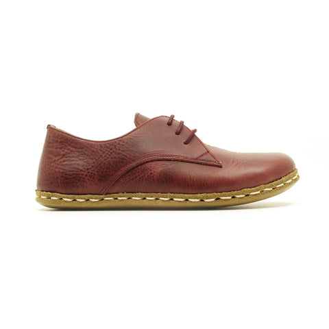 elegant handmade womens burgundy barefoot leather shoes