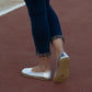 elegant womens barefoot silver flat shoes