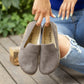 flexible barefoot shoes for women nubuck gray