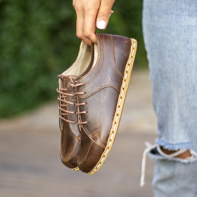 flexible womens barefoot sneaker crazy classic brown